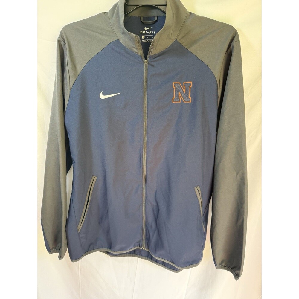 Nike Dri-Fit Full Zip Jacket Size Large Blue with N Logo - Picture 1 of 5